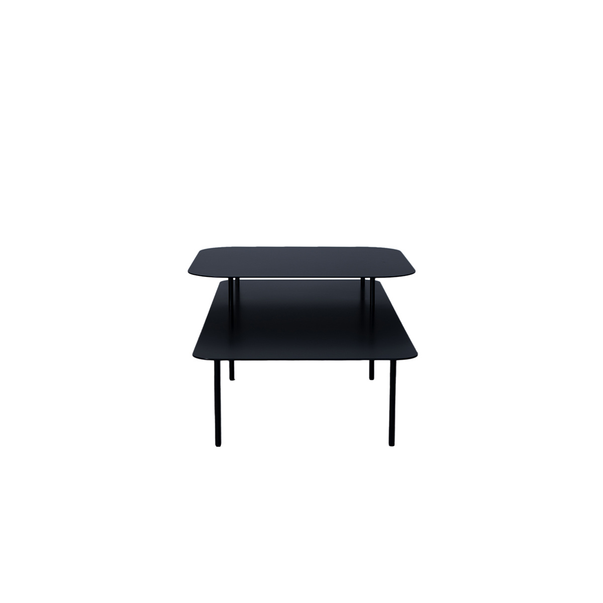 Coffee Table Tokyo Offset Tabletop, Black - L150 x W80 x H40 cm - Powder coated steel - image 2