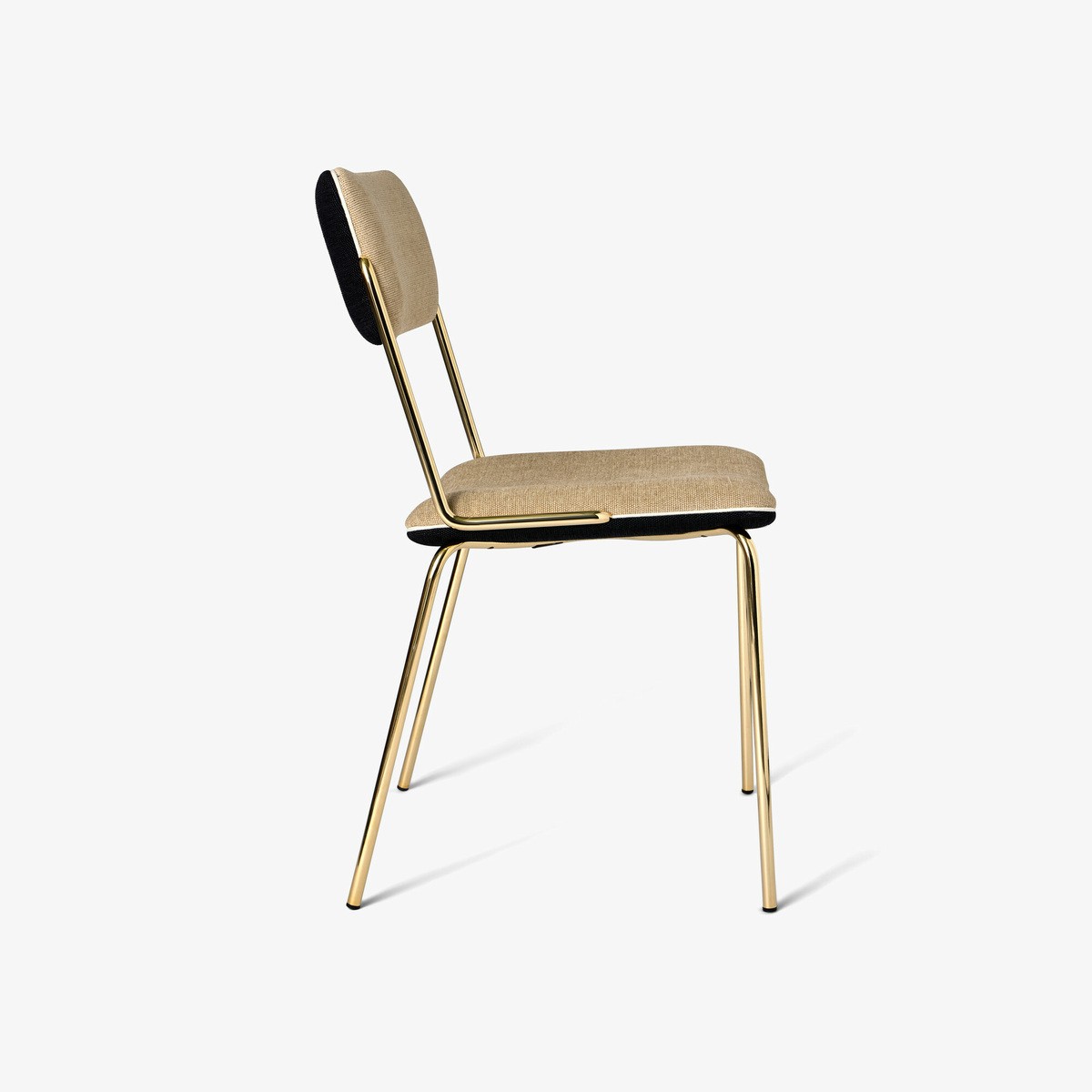 Chair Double Jeu, Leinen / Gold - H85 x W51 x D43 cm - Cotton - image 2