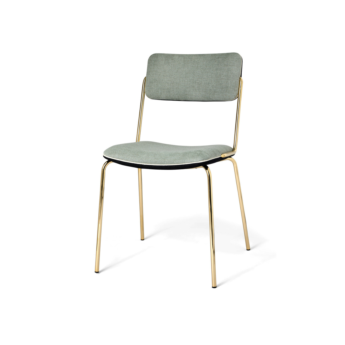 Chair Double Jeu, Almond / Gold - H85 x W51 x D43 cm - Cotton - image 1