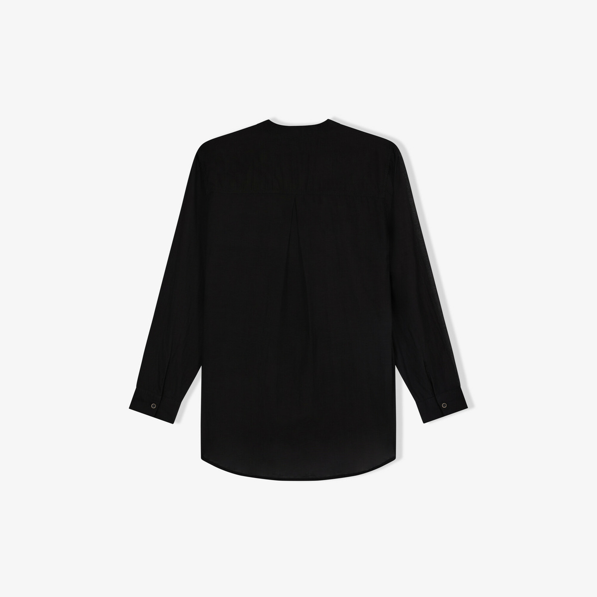 Ellea bib blouse, Black - Lightweight cotton voile - image 2