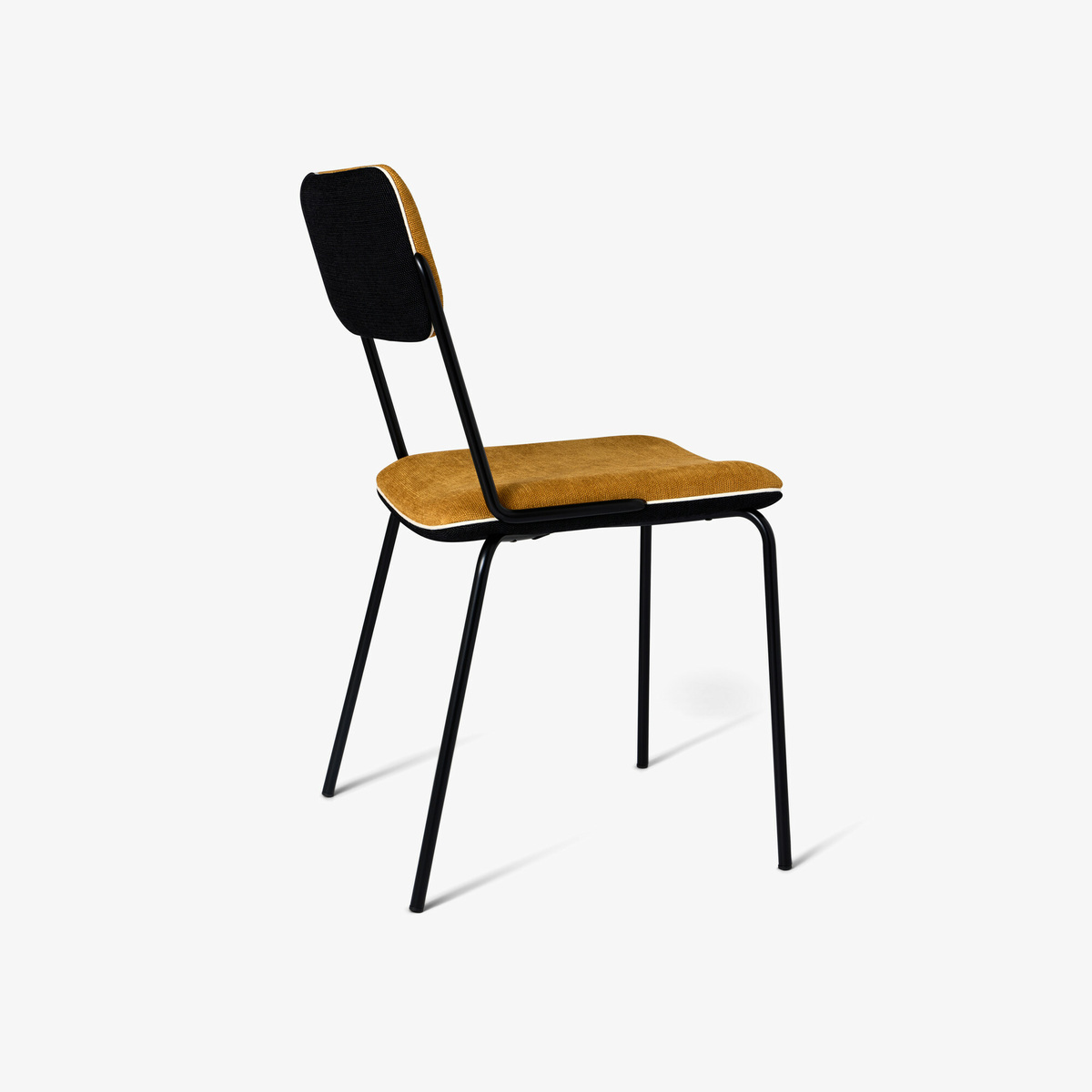 Chair Double Jeu, Ochre / Black - H85 x W51 x D43 cm - Cotton - image 3