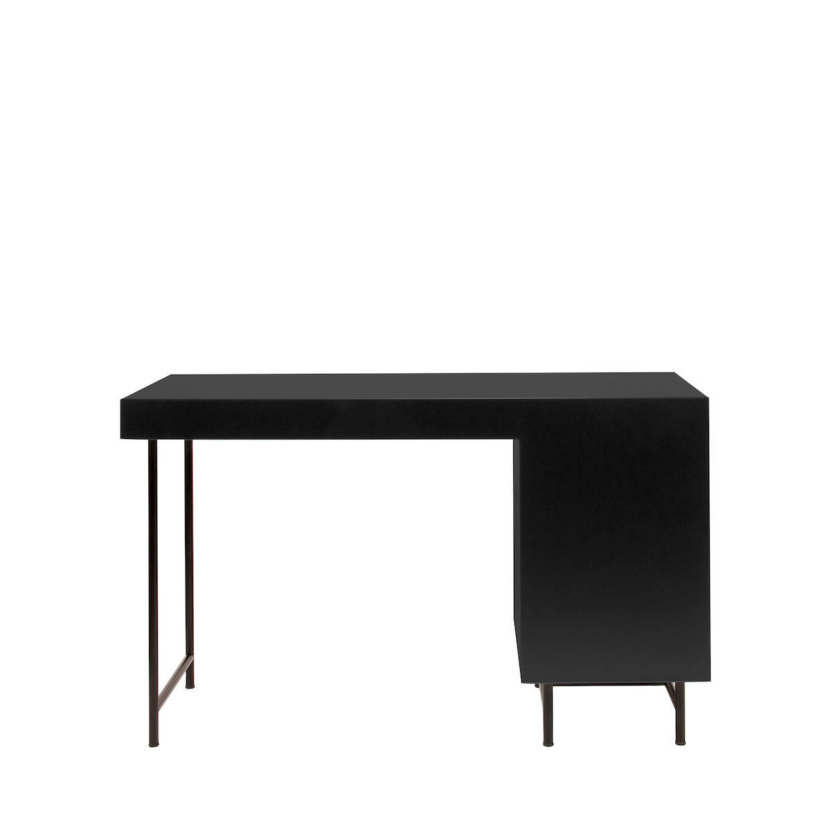Desk Essence, Black / Ivory - L51 cm x W22 x H31 cm - Lacquered wood - image 4