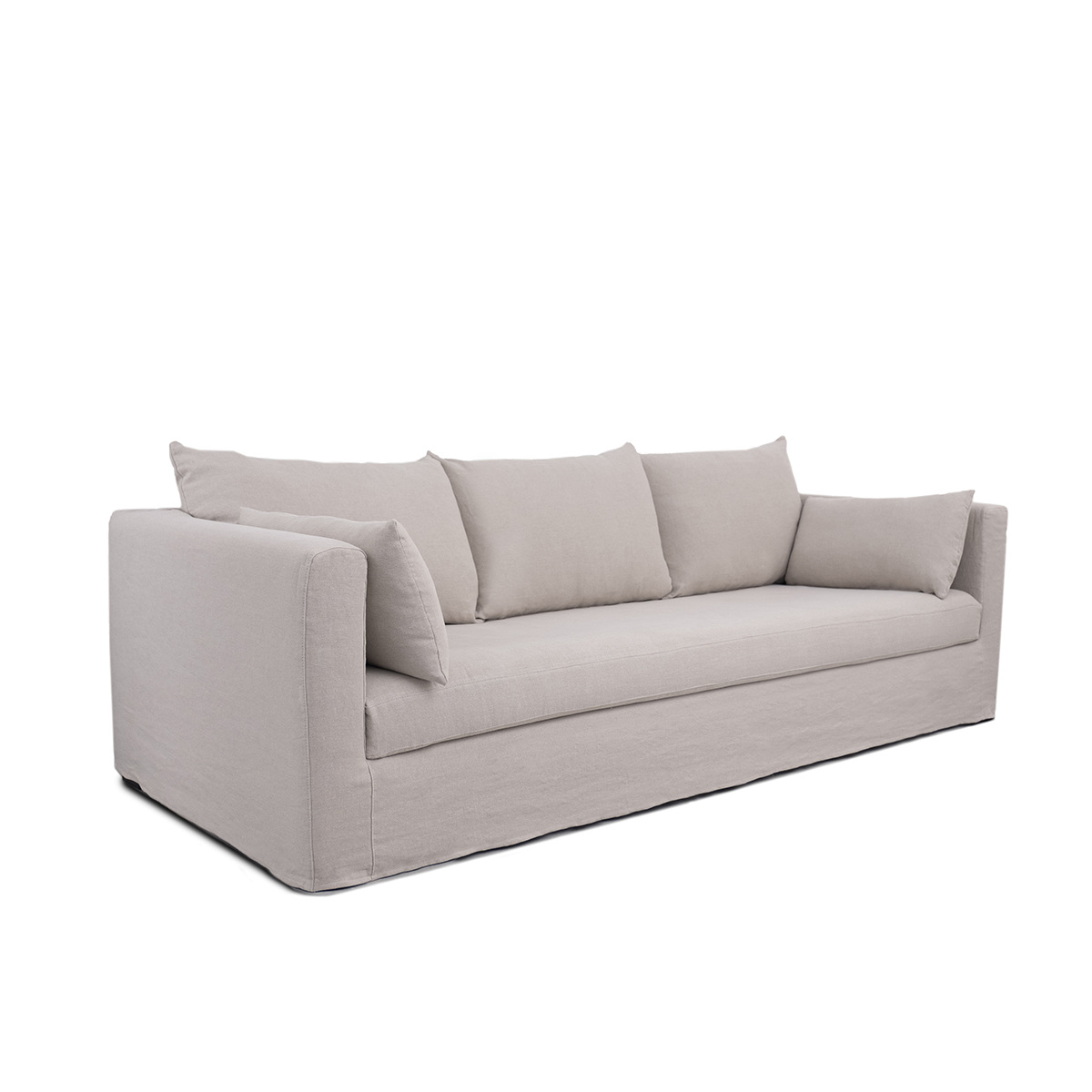 Box Sofa, L220 x P105 x H85 cm - Peach - Linen - image 2