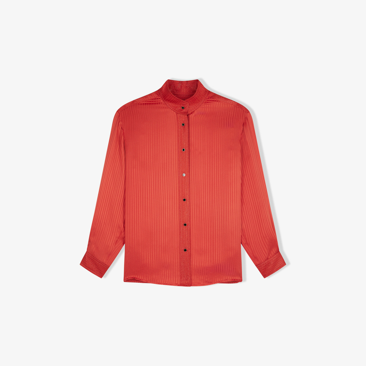Valois Jacquard Shirt, Blood Orange - Silk - image 1