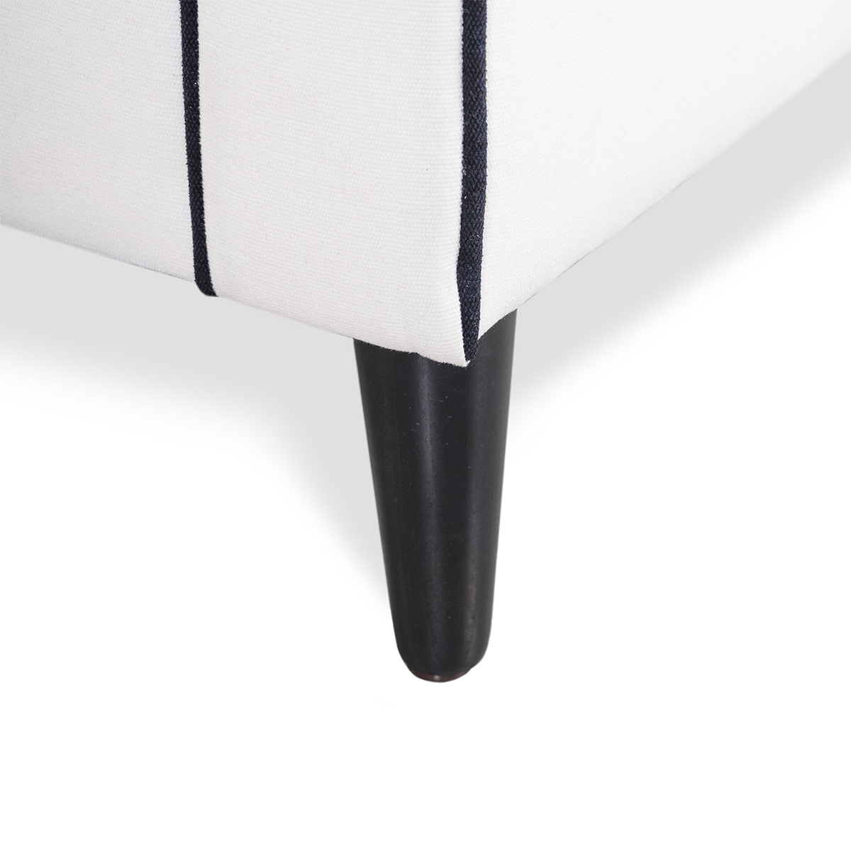 Armchair Noa, White / Black - H77x W90 x D90 cm - Cotton / Wood - image 6