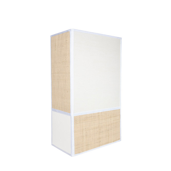 Wall Light Celeste, Ecru / White - H36 cm - Steel / Cotton Rabane shade - image 1