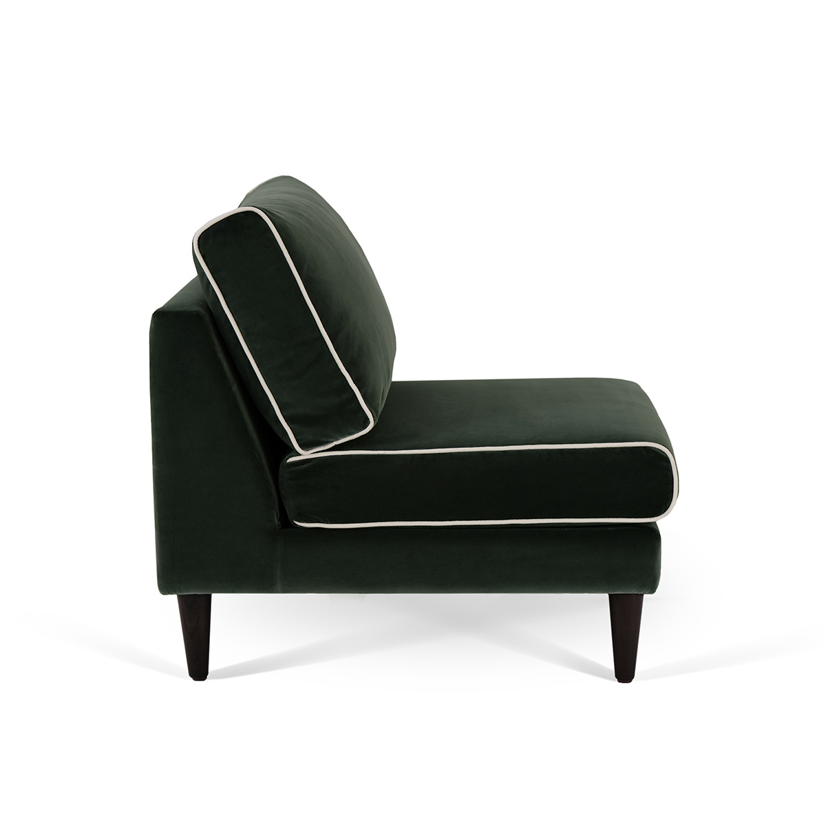 Flip Chair Noa, Green / Black- H80 x W80 x D75 cm - Velvet / Wood - image 3
