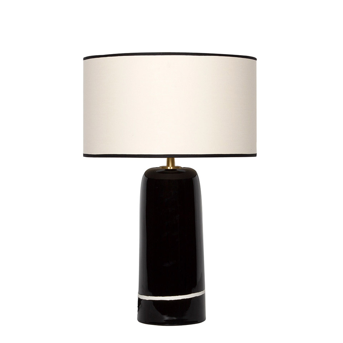 Lampe à poser Sicilia, Radis Noir - H50 cm - Céramique / Abat-jour Coton - image 4