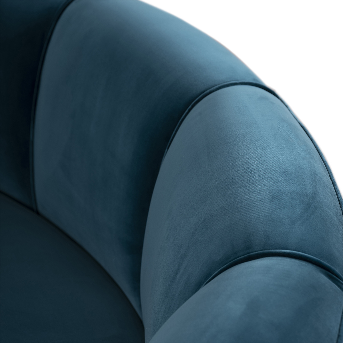 Sofa Sarah, Blue - W240 x D110 x H77 cm - Velvet - image 5