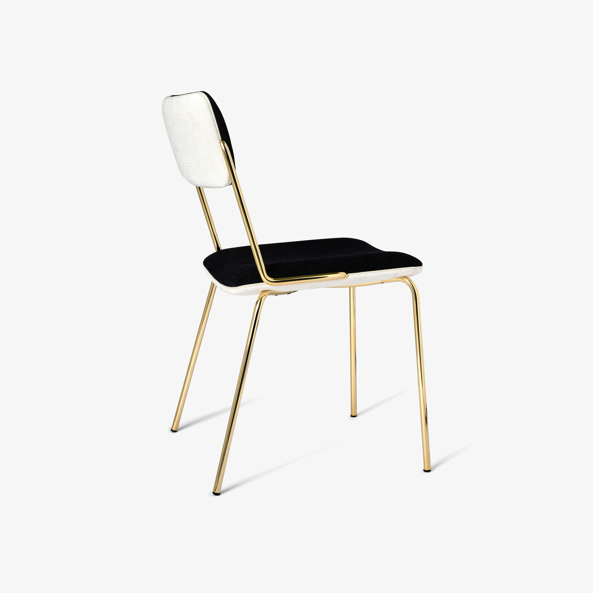 Chair Double Jeu, Almond / Gold - H85 x W51 x D43 cm - Cotton - image 3