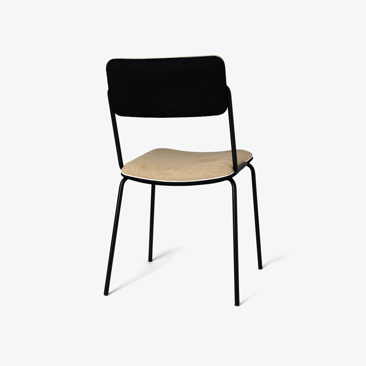 Chair Double Jeu, Leinen / Black - H85 x W51 x D43 cm - Cotton - image 4