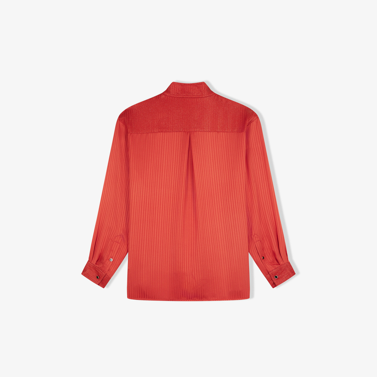 Valois Jacquard Shirt, Blood Orange - Silk - image 2