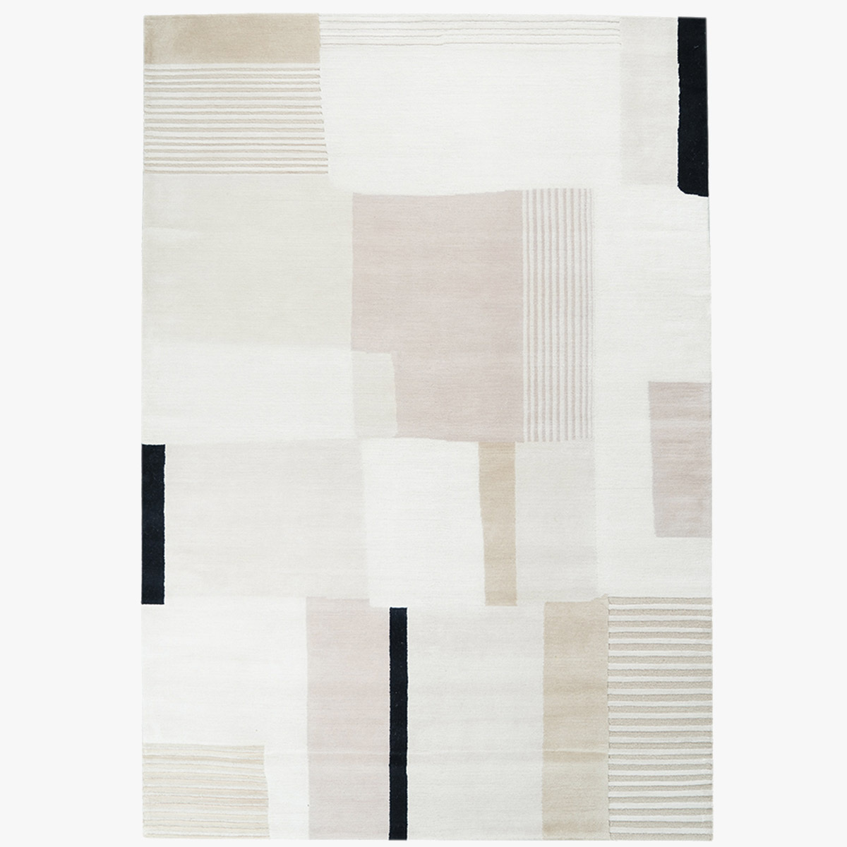 Carpet Boro, Petal Pink - 250 x 350 - Wool / Cotton - image 1