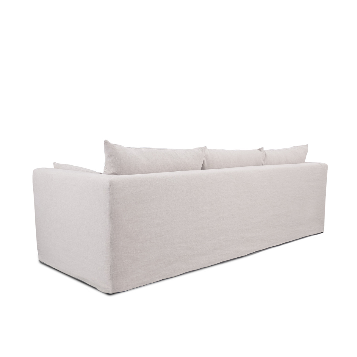 Box Sofa, L220 x P105 x H85 cm - Peach - Linen - image 5
