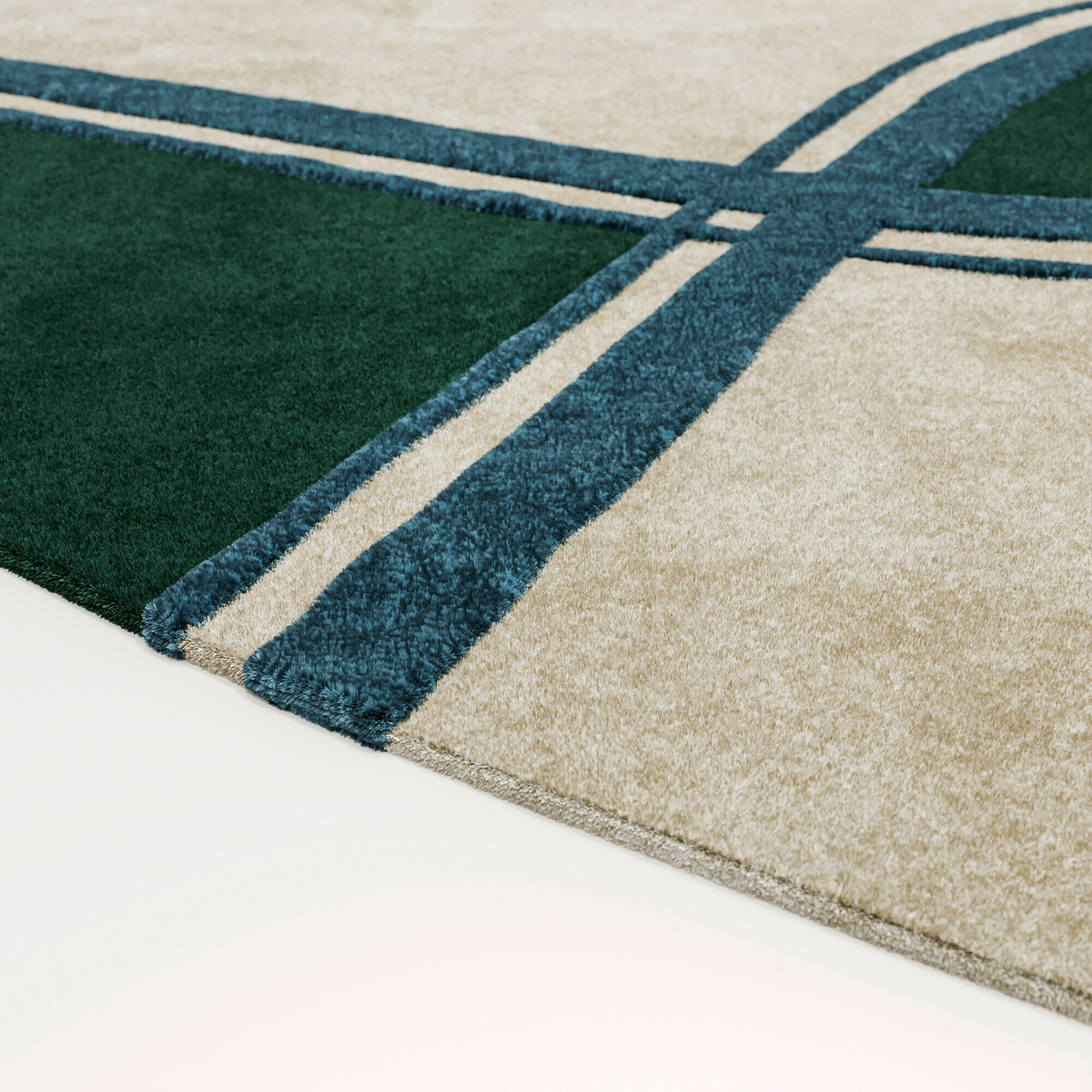 Twiggy carpet, Sarah Blue / Emeraude -L370 x H371 cm - Wool - image 2