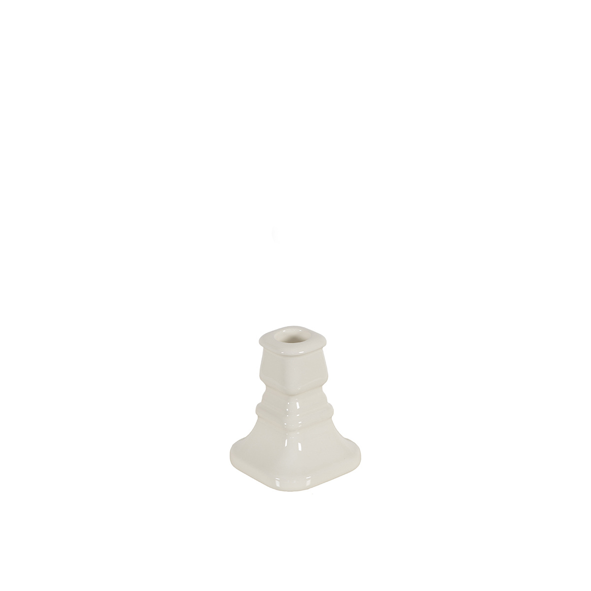Candlestick Castiglione, Off white - H10 cm - ø8 cm - Ceramic - image 1