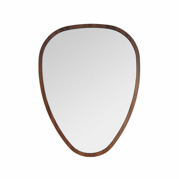 Mirror Ovo, Walnut - H75 cm - Walnut oiled   - image 1