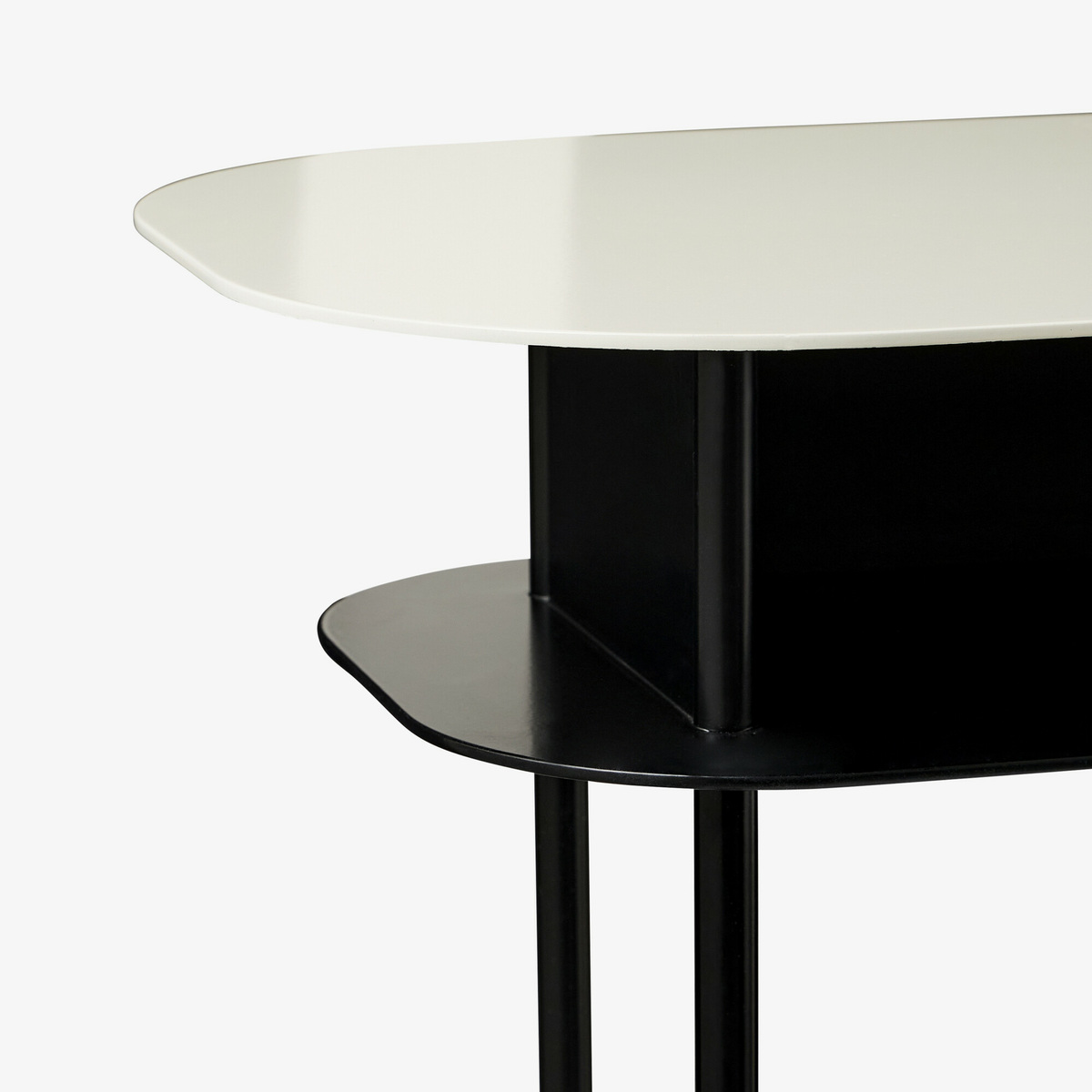 Console Table Tokyo, Off-White/Black - 110 x 40 x 85 cm - Powder coated steel - image 4