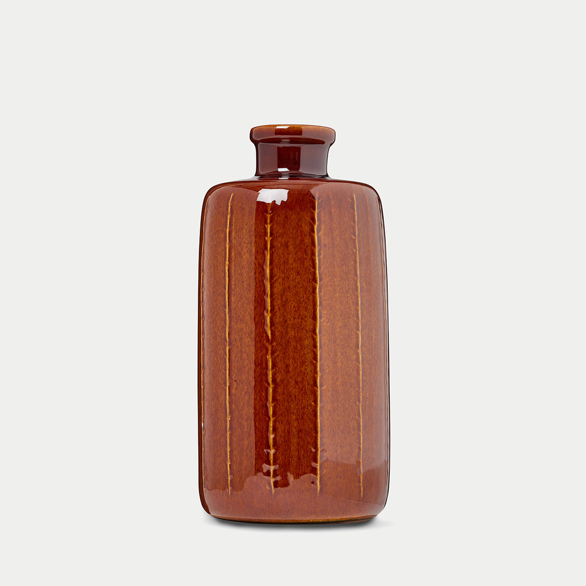 Vase Mini, Bark - ø9 x H20 cm - Stoneware and enamel - image 1