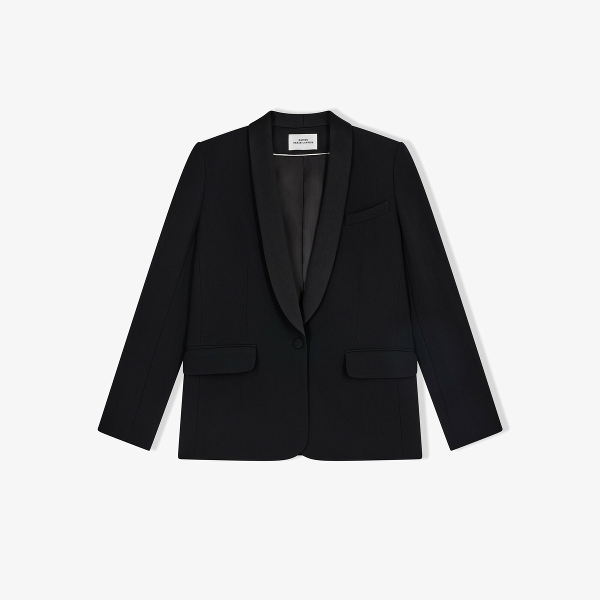 Tuxedo Jacket France, Black - Straight cut - Acetate / Viscose - image 1