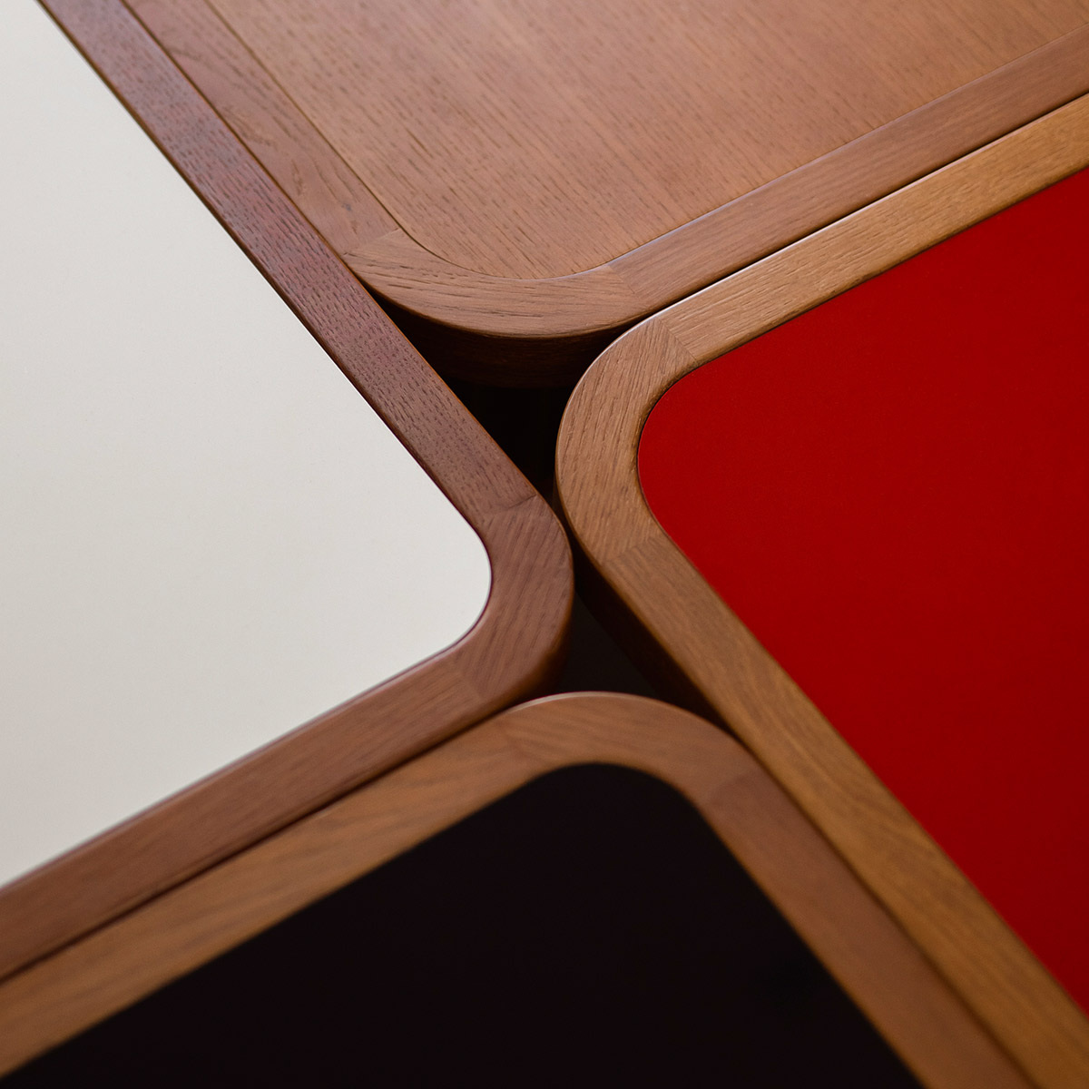 Table Basse Puzzle, Chêne / Blanc - L60 x l60 x H40 cm - Chêne - image 6