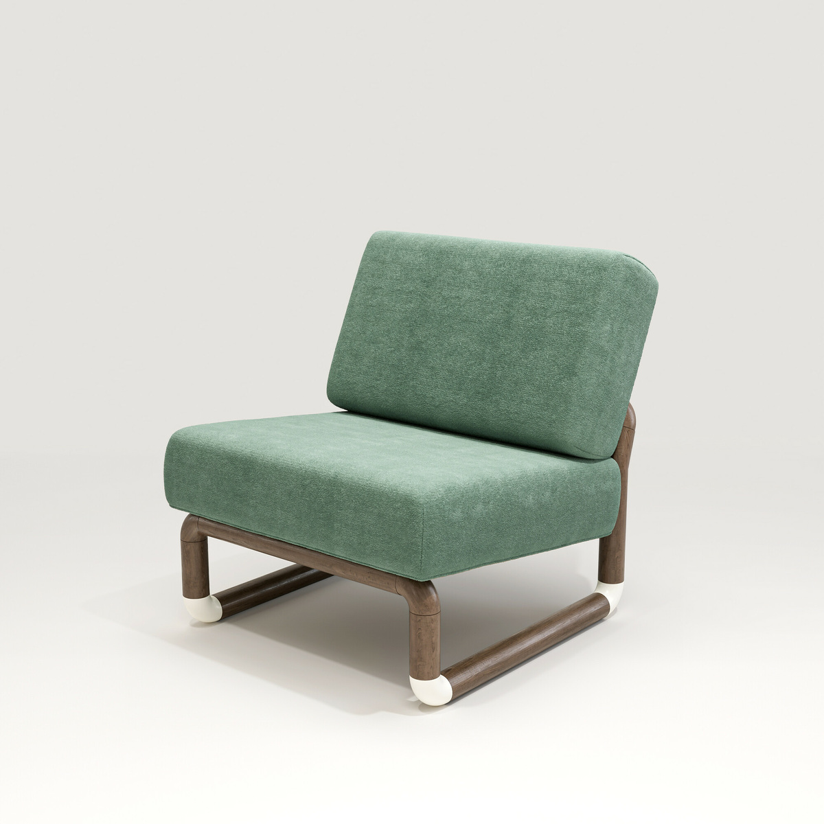 Fireside chair Nico, Imprimé - L71 x P82 x H76,8 cm - Noyer/Coton - image 8