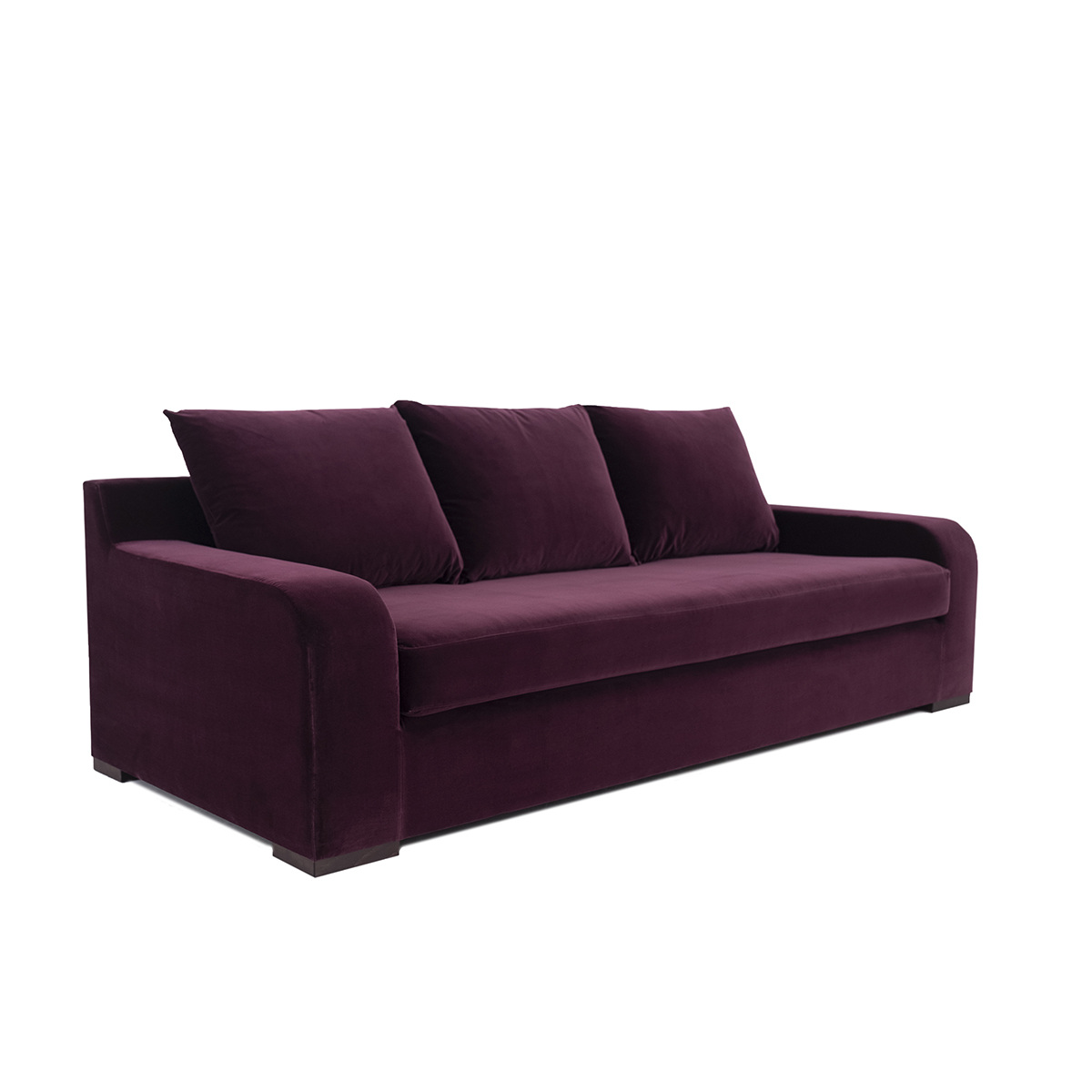 Luna Sofa, L300 x P100 x H88 cm - Purple - Velvet - image 2