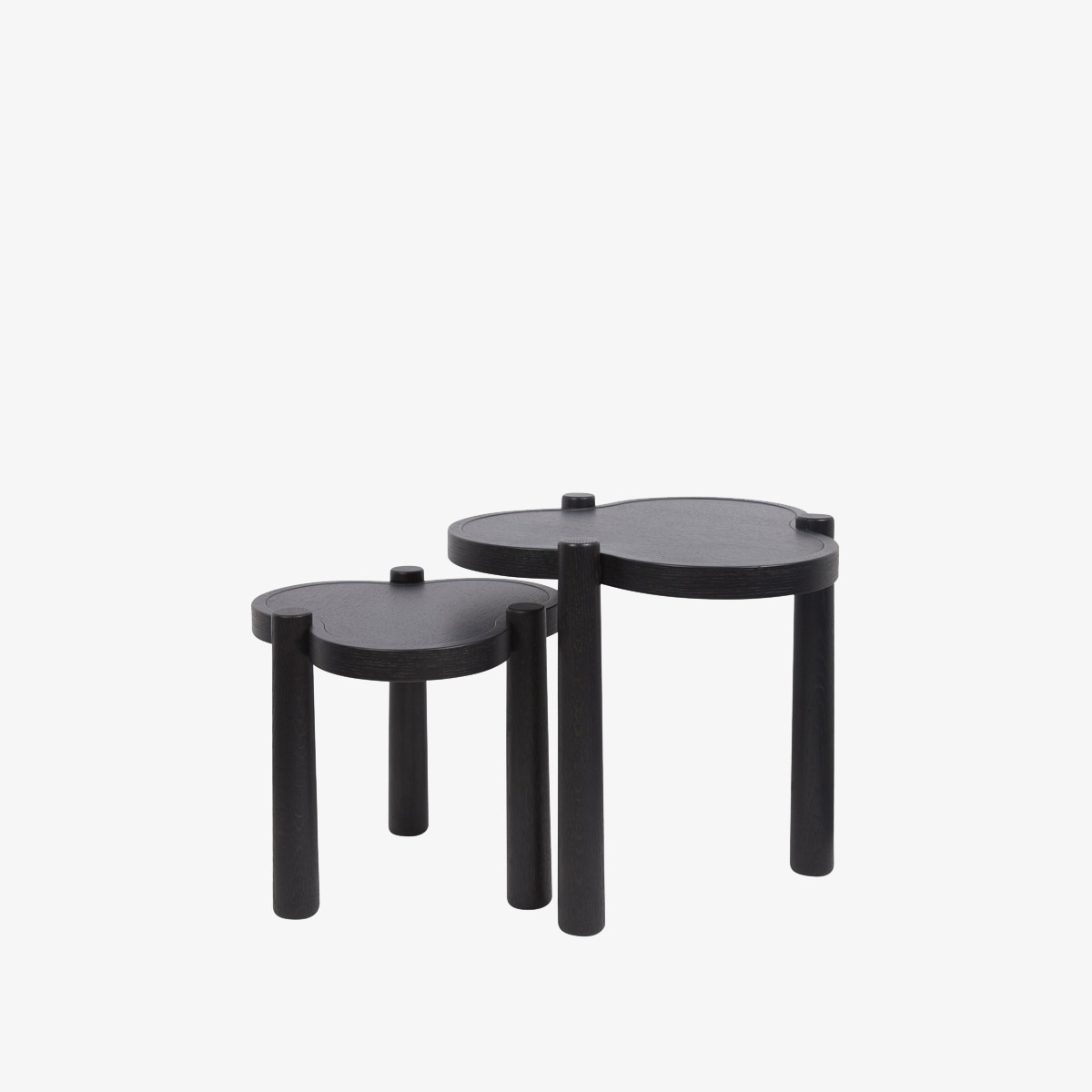 Table Agapé, Chêne teinté noir - ø52 x H50 cm - Chêne - image 2