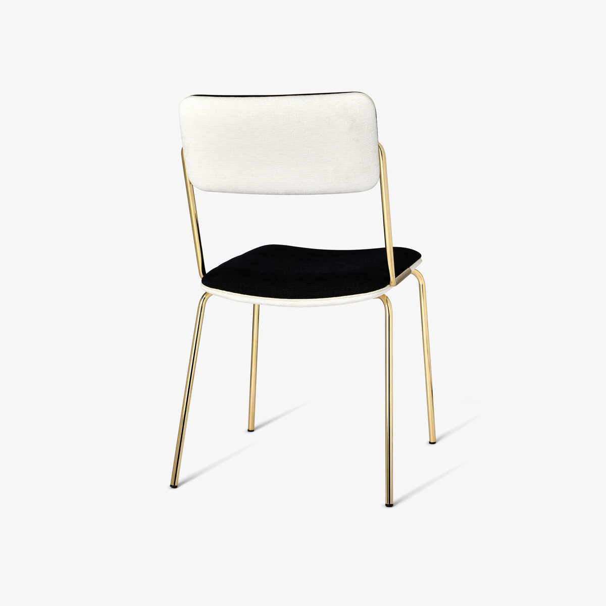Chair Double Jeu, Almond / Gold - H85 x W51 x D43 cm - Cotton - image 4