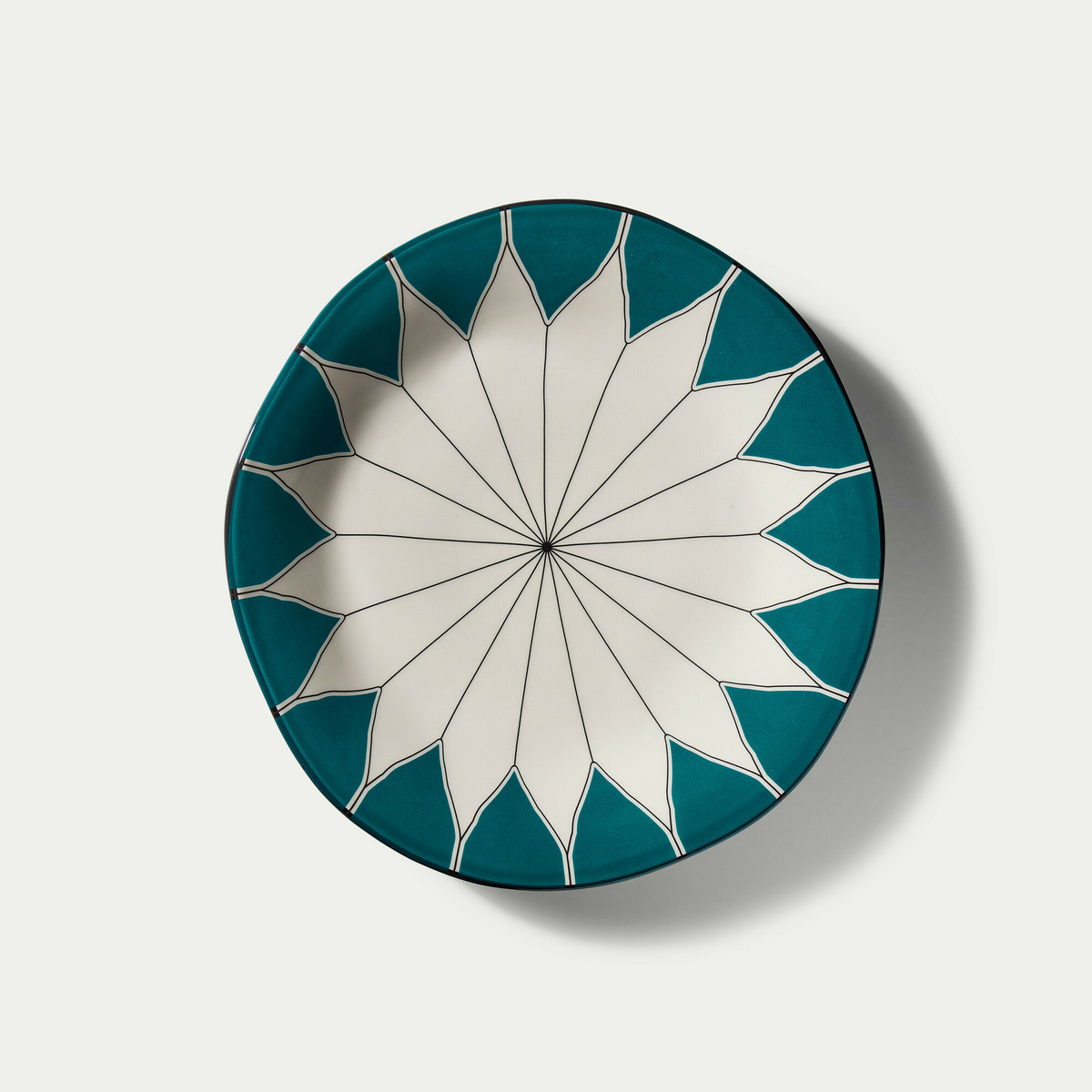 Dessert Plate Daria, Bleu Sarah - ø22 cm - Ceramic - image 1