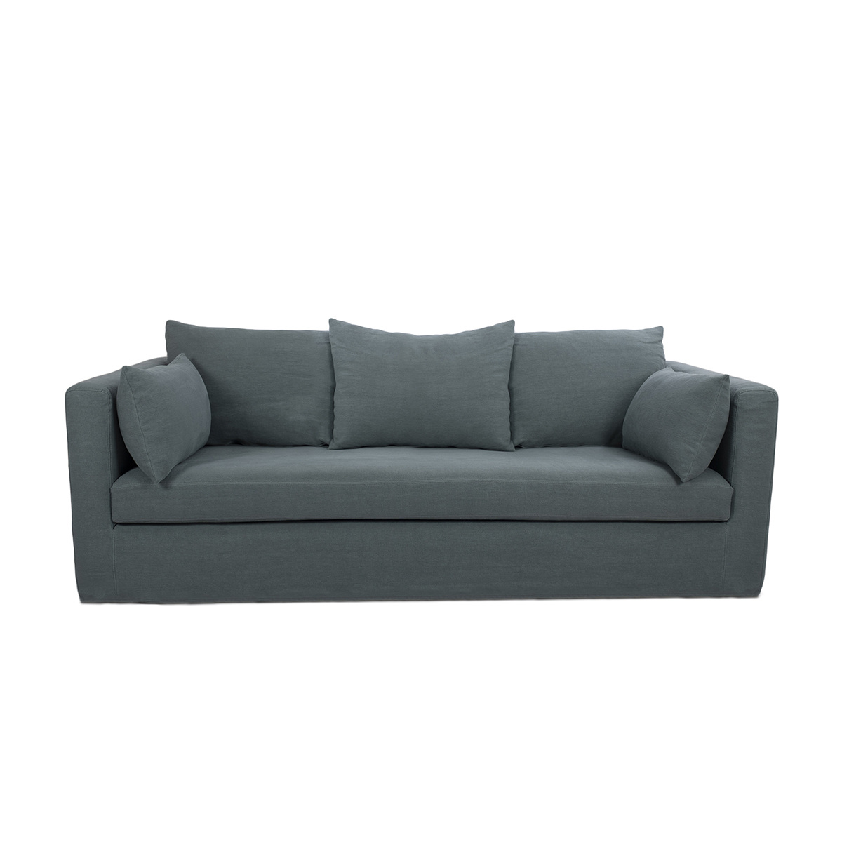 Box Sofa, L250 x P105 x H85 cm - Storm Blue - Linen - image 1