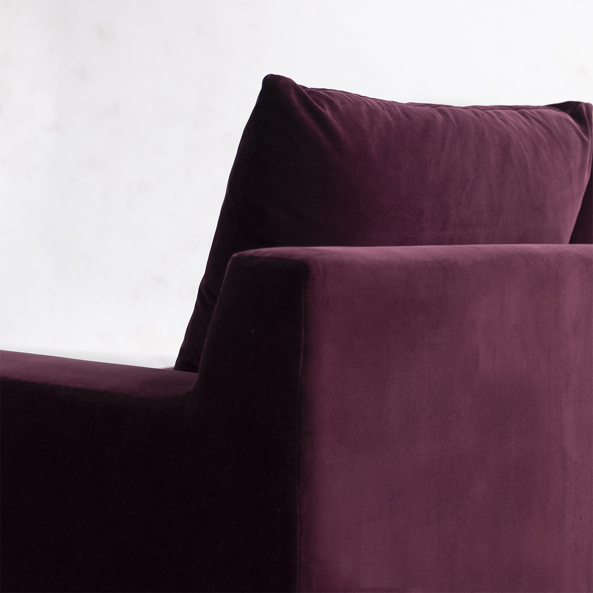Luna Sofa, L230 x P100 x H88 cm - Purple - Velvet - image 6