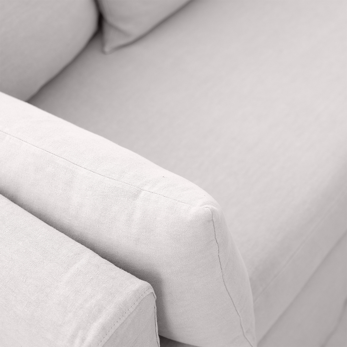 Box Sofa Bed, Beige - Various Sizes - Linen - image 7