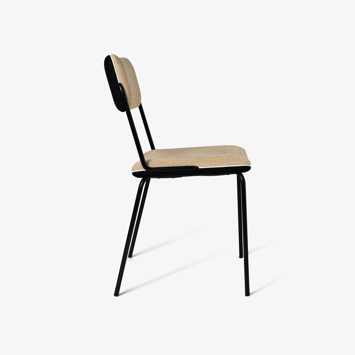 Chair Double Jeu, Leinen / Black - H85 x W51 x D43 cm - Cotton - image 2