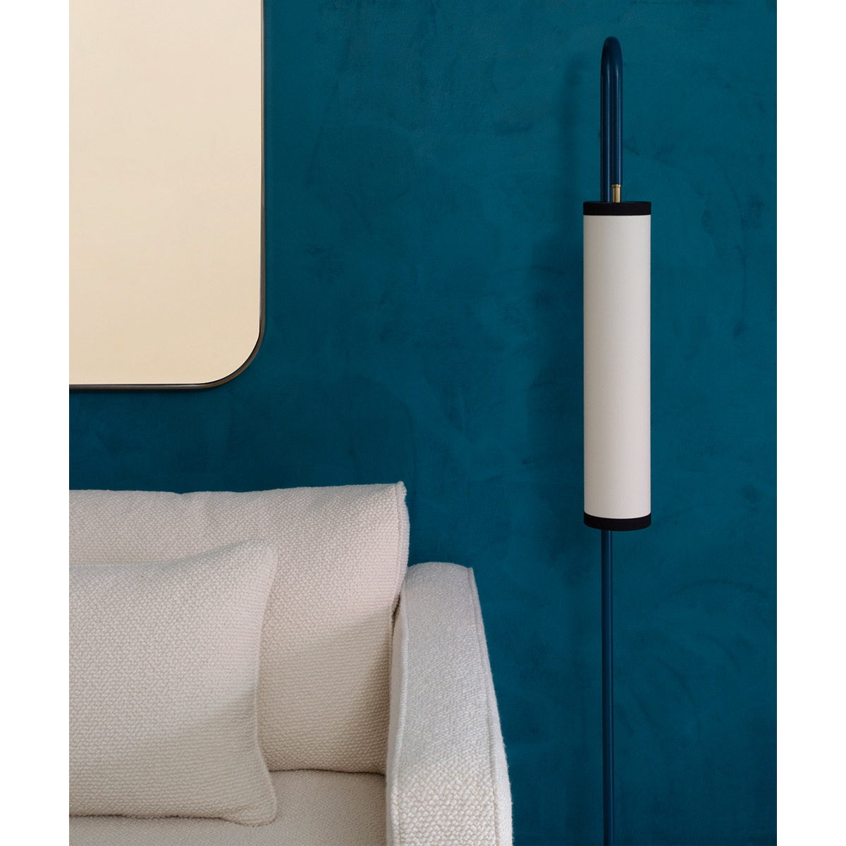 Floor Lamp Tokyo, Bleu Sarah - H141 cm - Steel / Cotton shade - image 3