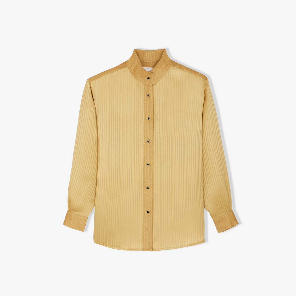 Valois shirt, Jacquard Doré - Silk - image 2