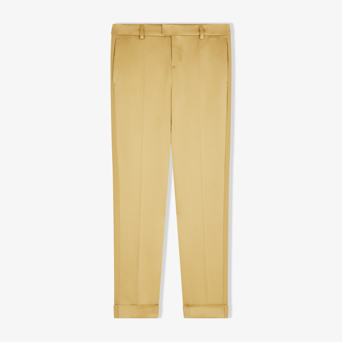 Tuxedo Pants Claude, Golden - 7/8 cut with large lapel - image 1