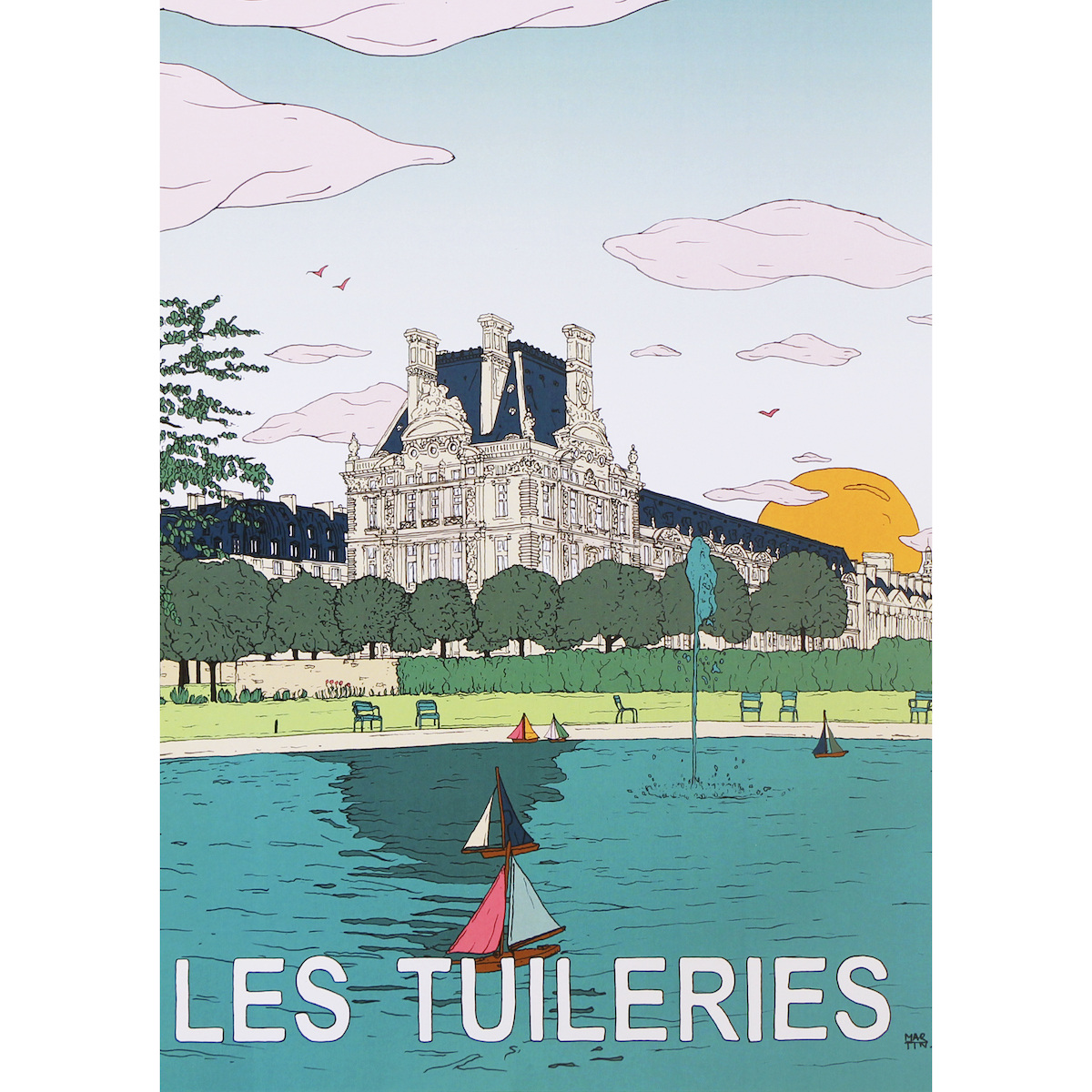 Affiche Tuileries, 50 x 70 cm - image 1