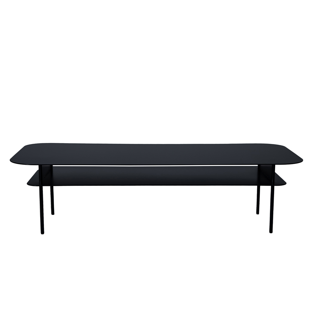 Table Basse Tokyo Rectangulaire, Noir - L150 x l70 x H40 cm - Acier ciré - image 5