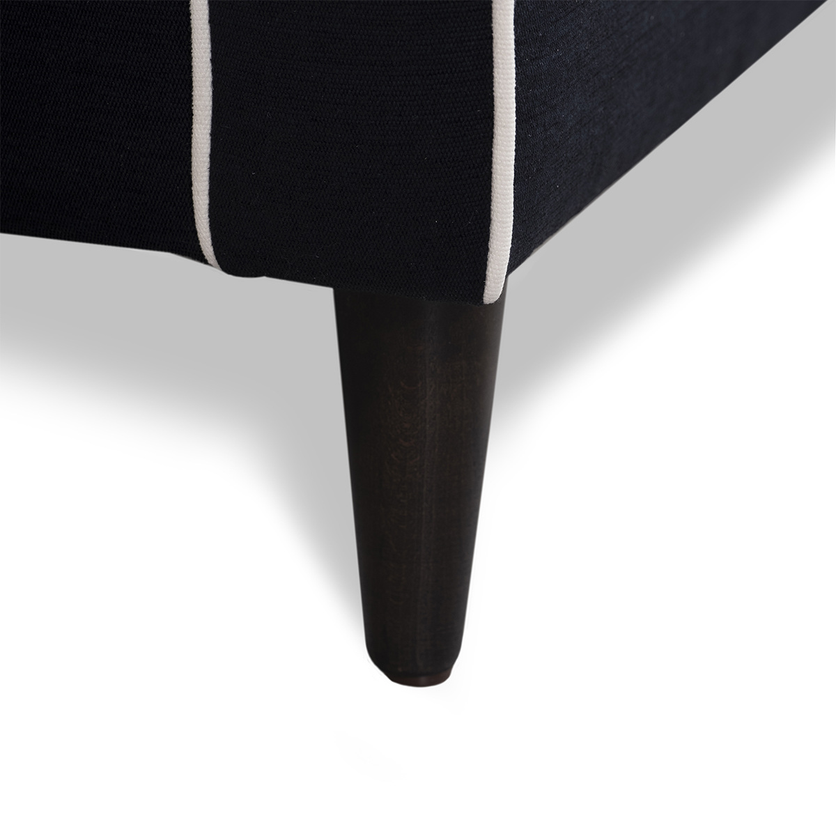 Armchair Noa, Black / White - H77x W90 x D90 cm - Cotton / Wood - image 6