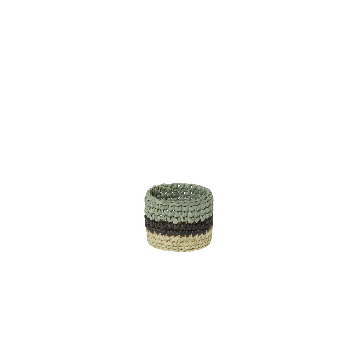 Napkin ring Globe, Celadon - ⌀2 in - Raphia - image 1