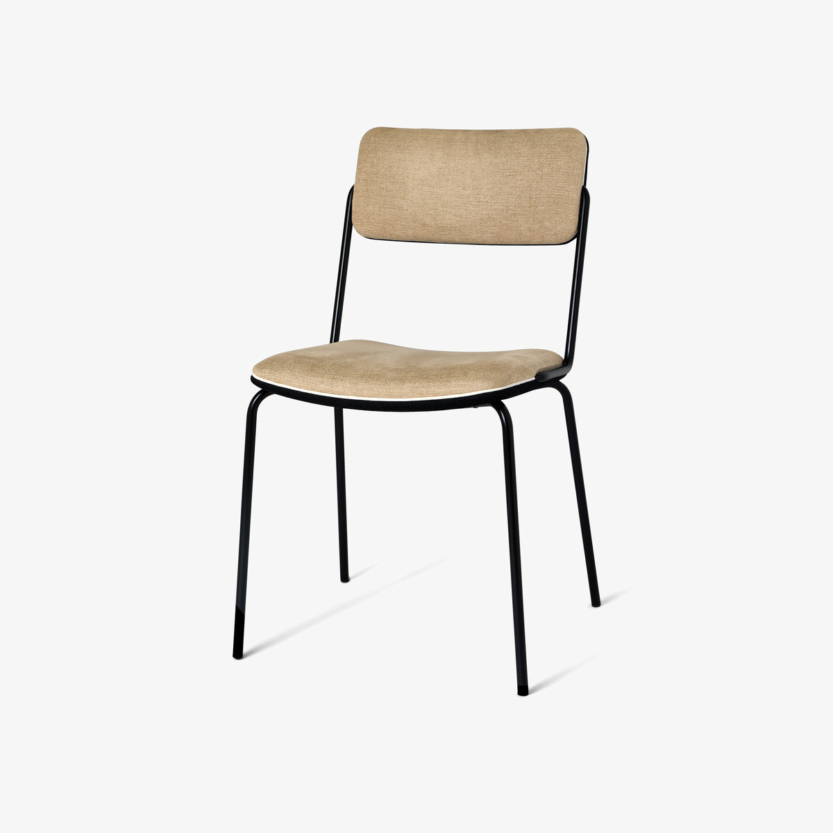 Chair Double Jeu, Leinen / Black - H85 x W51 x D43 cm - Cotton - image 1