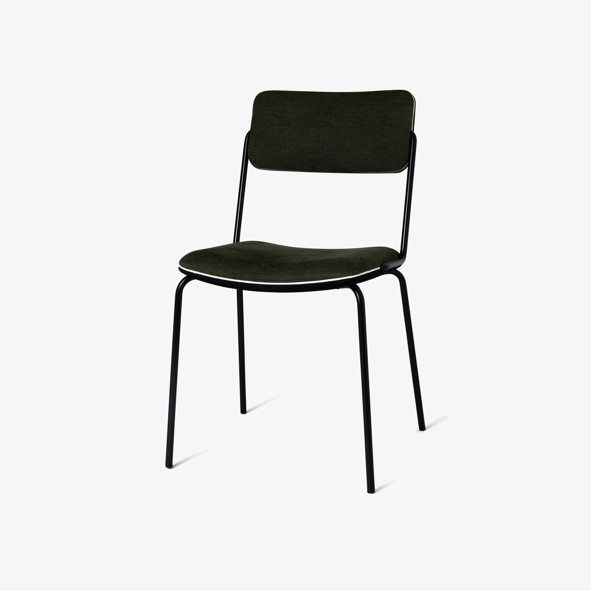 Chair Double Jeu, Green / Black - H85 x W51 x D43 cm - Cotton - image 1