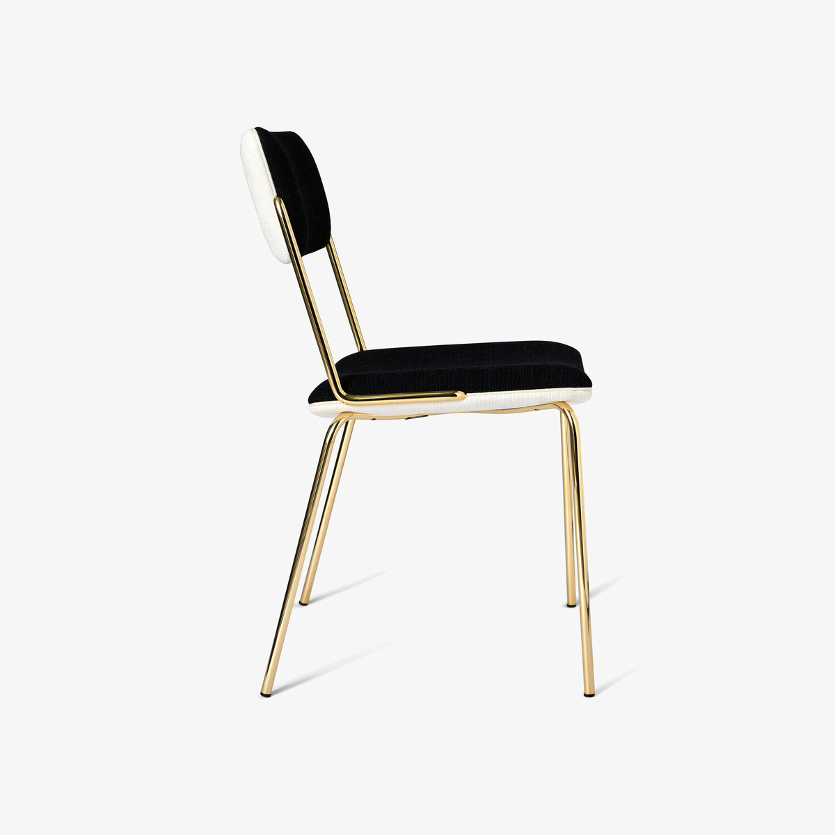 Chair Double Jeu, Almond / Gold - H85 x W51 x D43 cm - Cotton - image 2