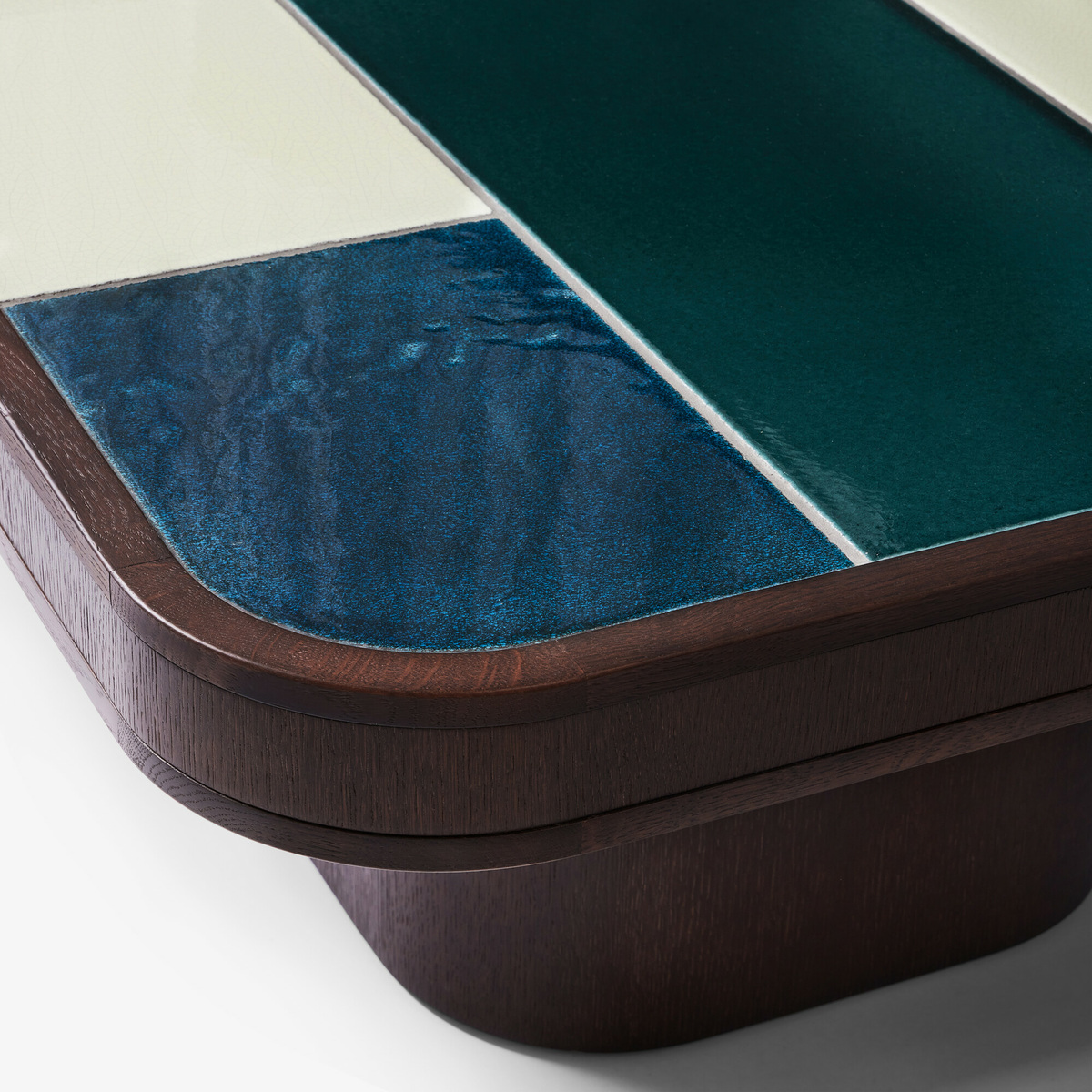 Dani coffee table, Blue - L40 x W145 x H80 cm - Enamel wash - image 2