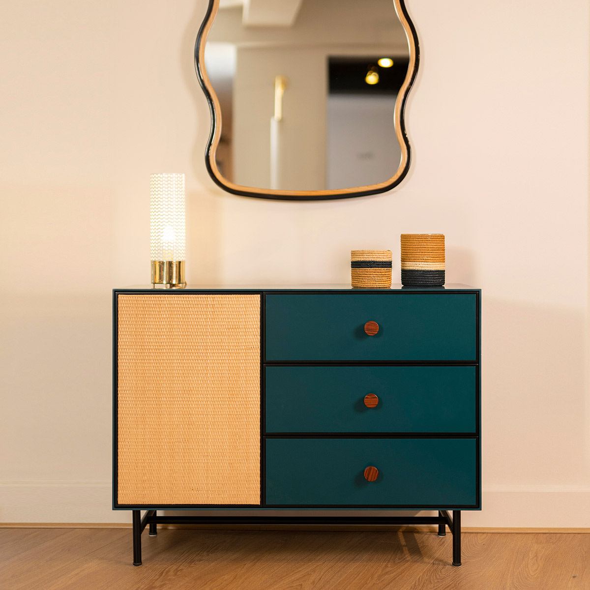 Chest of Drawers Essence, Green - L100 x W45 x H75 cm - Lacquered wood - image 7