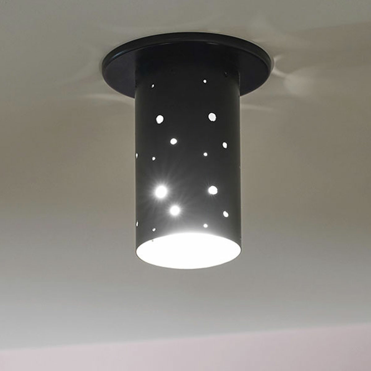 Ceiling Lamp Jean, White - H15 cm - Metal / Brass - image 8