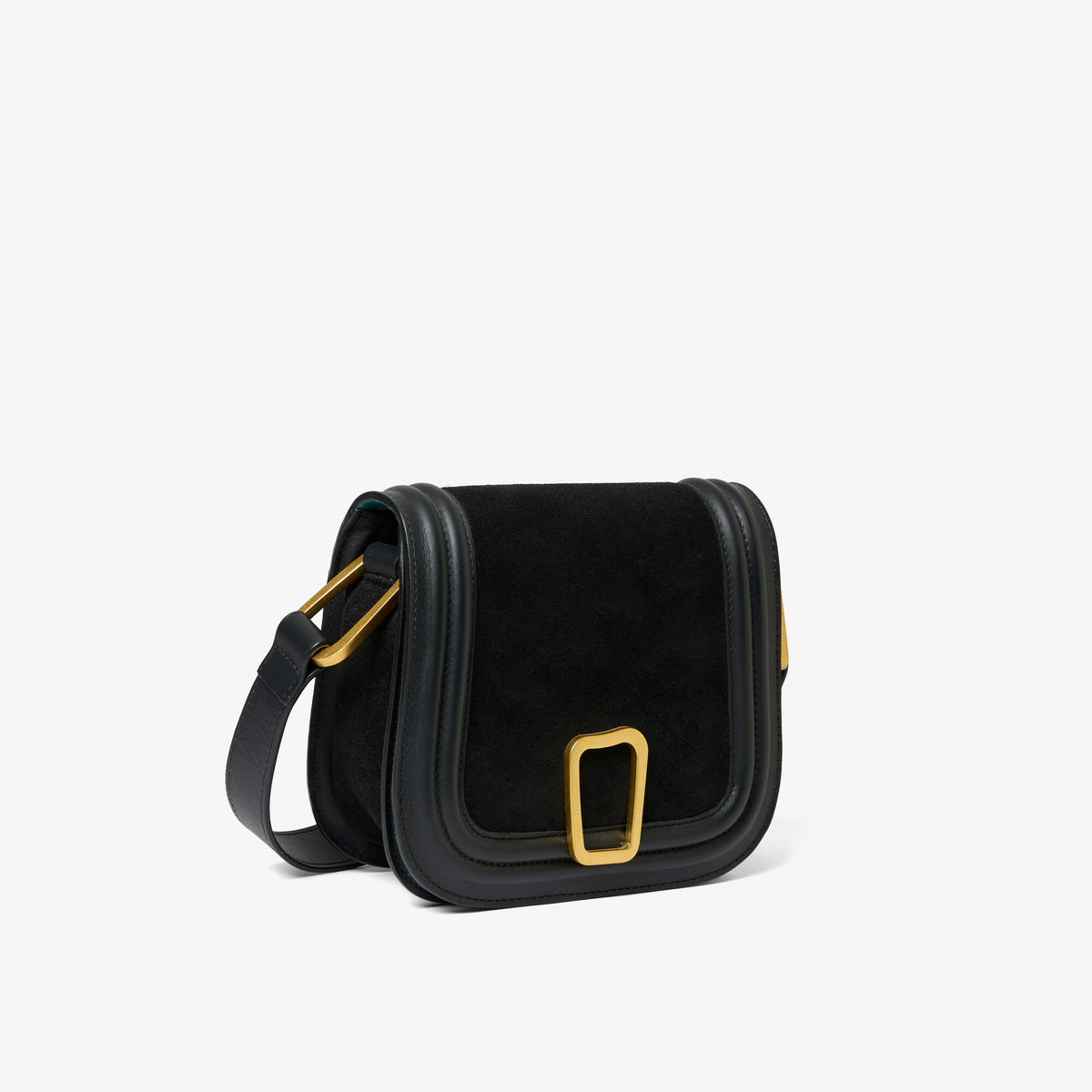 Shoulder bag Barth, Black Mini - W7,5 x H6,5 x D2 cm - Cow suede - image 3