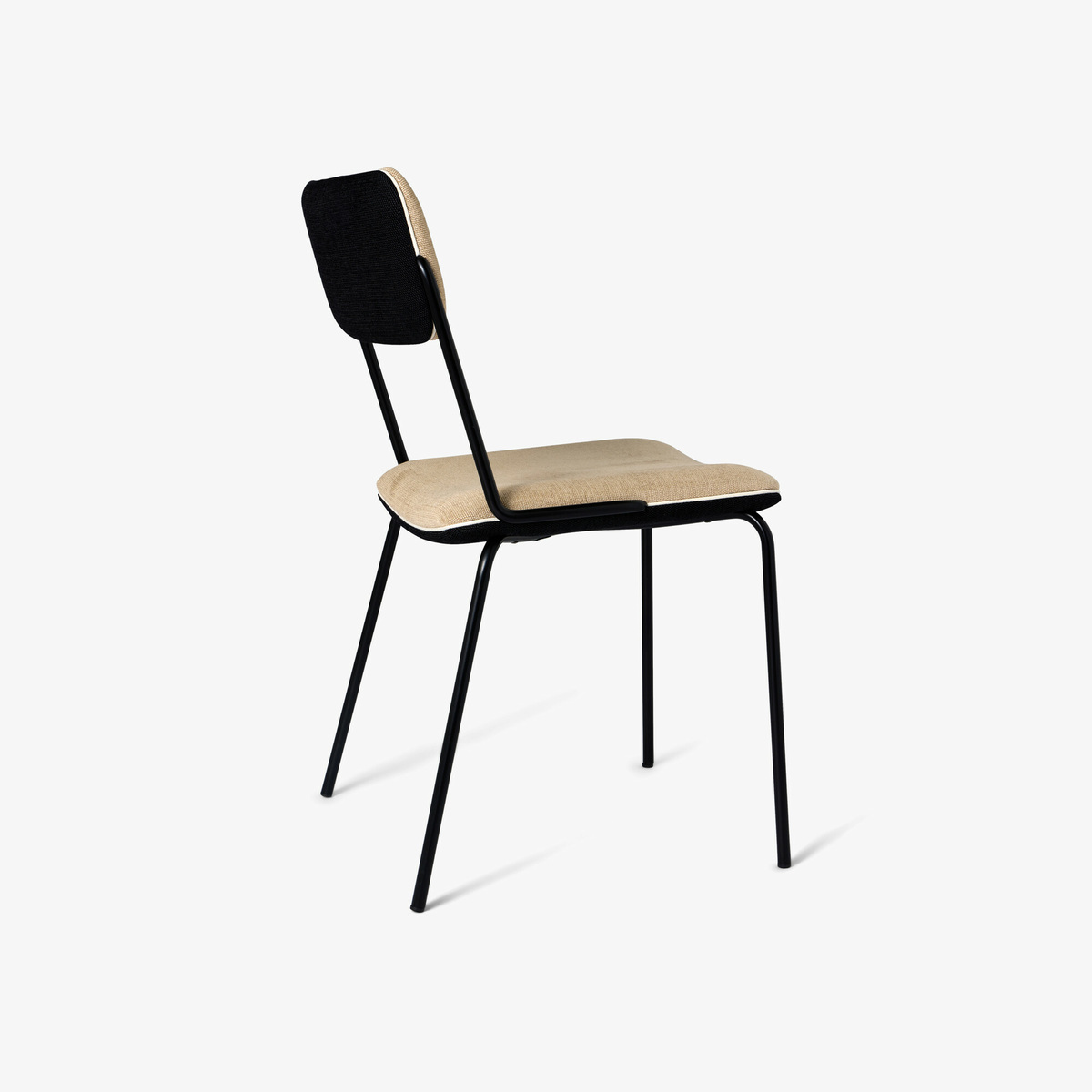 Chair Double Jeu, Leinen / Black - H85 x W51 x D43 cm - Cotton - image 3