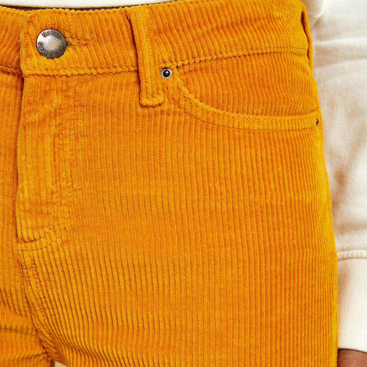 Pants Belfast, Saffron - Slightly flared trousers - Corduroy - image 3